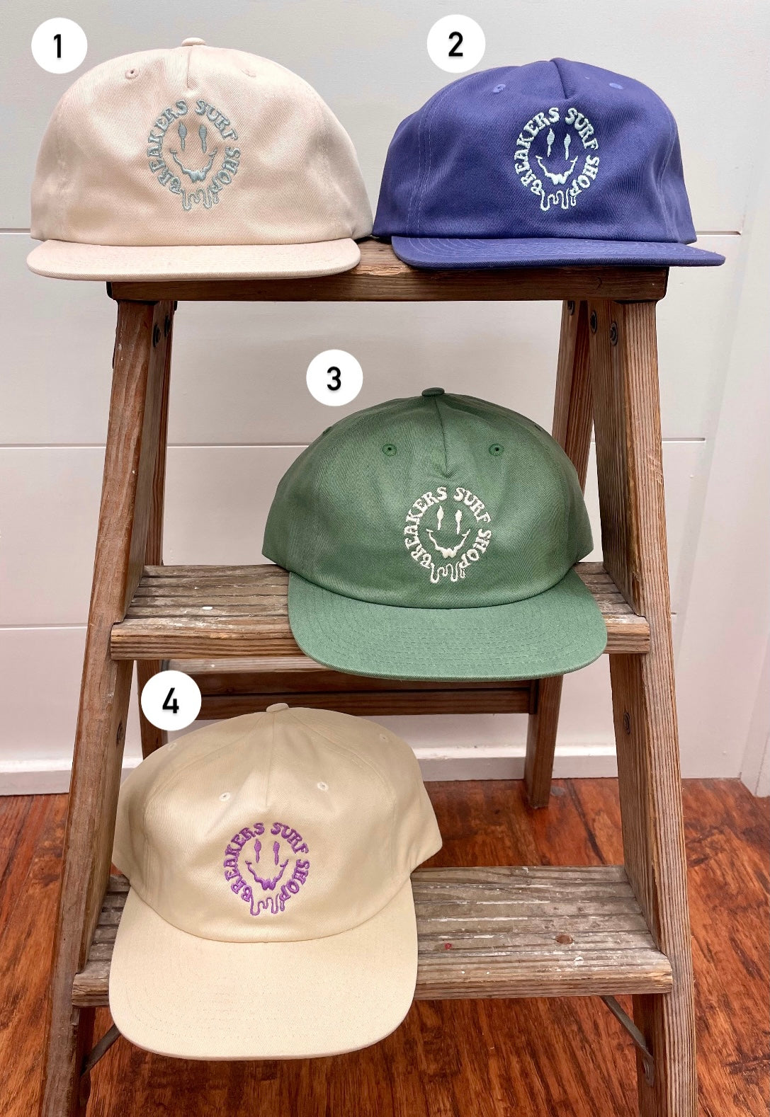 Happy Daze Panel Leather Strap Hat